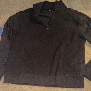 Michael Kors Gray Zip Up Casual Sweater